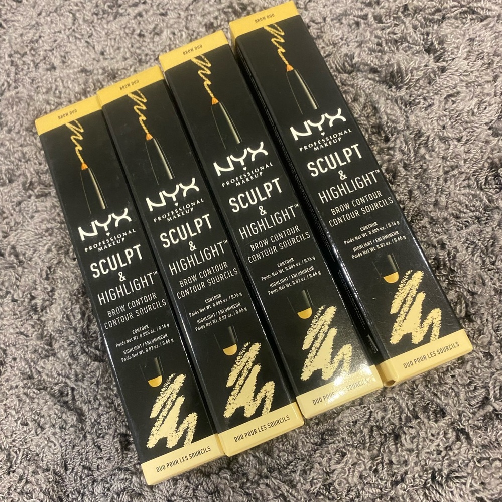 Set of 4-NYX Sculpt & Highlight Brow Contour-Blonde/Ivory-SHBC01